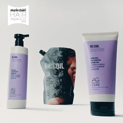 AG Care Re:Coil Curl Activator Curl Cream Award-Winning Curl Creating Complex - Ultra-Nourishing Curly Hair Cream for Defined, Healthy Curls, 12 Fl Oz thumbnail 11