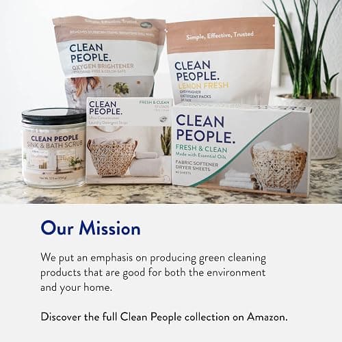 The Clean People Laundry Detergent Sheets - Laundry Soap - Ultra Concentrated, Recyclable Packaging, Stain Fighting - Fresh Scent, 32 Pack thumbnail 4