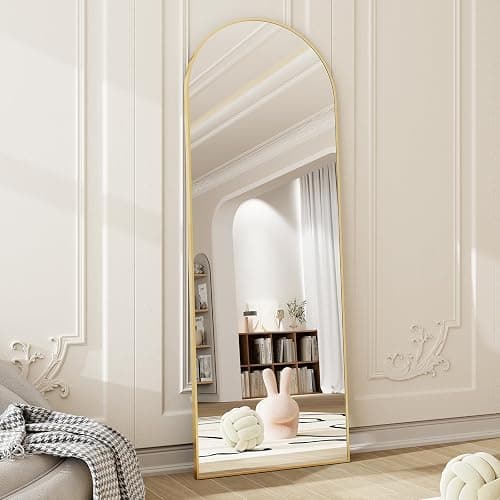 HARRITPURE Arched Full Length Mirror, 58"x18" Floor Mirror with Stand | Extra Large Floor Mirrors Standing Mirror for Bedroom Living Room Bathroom - Image 1