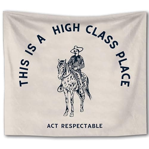 Foritho Cowboy Western Tapestry, Vintage Western Rodeo Cowboy Tapestry Wall Hanging, Funny Country Southwestern Wall Tapestries for Bedroom Living Room Home Office Decor, 50x60 Inch - Image 1