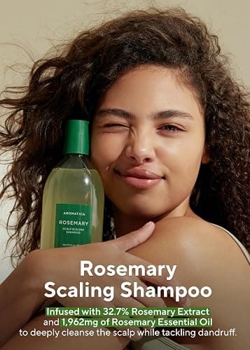 AROMATICA Rosemary Scalp Scaling Shampoo - Korean Hair Care with Thinning Hair Loss Natural Rosemary Essential Oil for Women - Vegan Hair Growth - Free from Sulfate, Silicone, and Paraben (13.53 oz) thumbnail 2