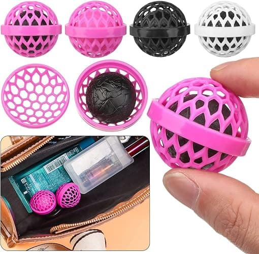 3 Pack Purse Cleaning Balls - Bag Cleaner Balls for Spotless Purses - Sticky Balls Remove Dust, Dirt, and Crumbs - Ideal for Bags, Backpacks - Pink/Black/White - Effortless Purse Cleaning thumbnail 2