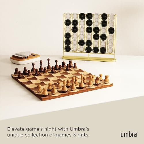 Umbra STAX Four-in-a-Row Game, Brass thumbnail 6