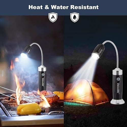 Magnetic Ultra-Bright Barbecue Grill Light with Super Bright LED Lights, Grilling Gifts for Men Dad, Flexible Gooseneck BBQ Light, Traeger Pit Boss Smoker Electric Grill Accessories-1 Pair (Black) thumbnail 5