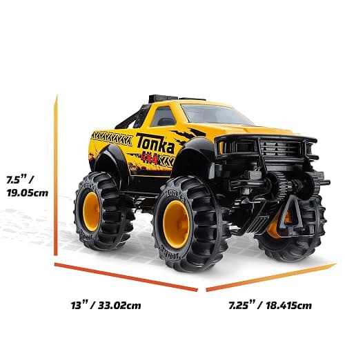 Tonka Steel Classics 4x4 Pickup Truck - Made with Steel & Sturdy Plastic, Yellow Toy Construction Truck, Boys and Girls, Kids, Toddlers, Ages 3+ thumbnail 2