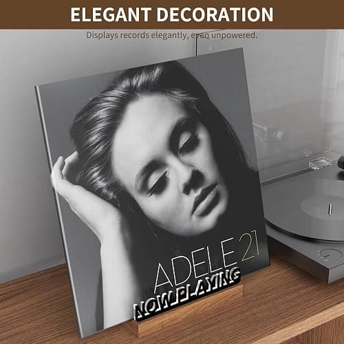 KORRTFID Now Playing Vinyl Record Stand, Illuminated Vinyl Record Stand, Warm White Light with Fingerprint Resistant Acrylic Letters thumbnail 7