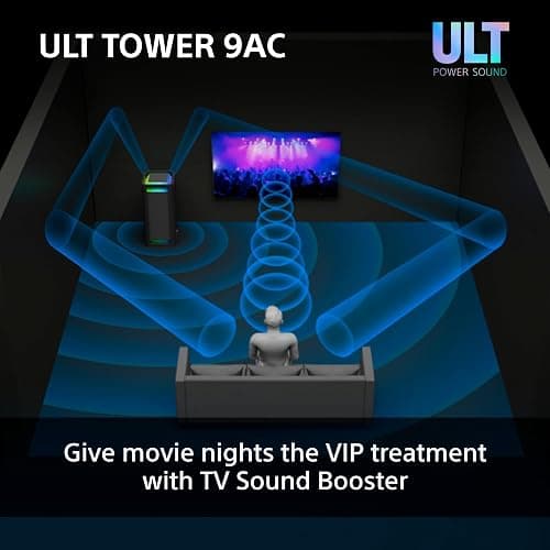 Sony ULT TOWER 9AC - Ultimate Bluetooth Party Speaker, Mains Powered, 2 x ULT POWER SOUND modes, X-Balanced Speaker, 360 Lighting & Sound, Karaoke Inputs - Black thumbnail 8