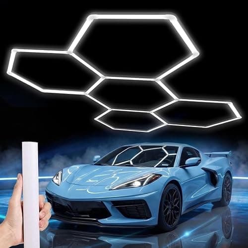 LZHOME Hexagon 5000K LED Garage Lights: 25 Pack Updated 1.31-inch Wider Size,26300LM Super Bright Hex Lighting Ceiling LED Shop Light for Garage, Car Detailing, Workshop, Warehouse, Gym, Basement - Image 1
