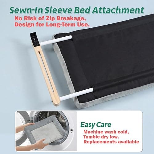 Zakkart Cat Perch for Window Sill with Bolster - Orthopedic Hammock Design with Premium Hardwood & Robust Metal Frame - Cat Window Seat for Large Cats and Kittens - Natural Color Wood Brown Bed, 24''W thumbnail 3