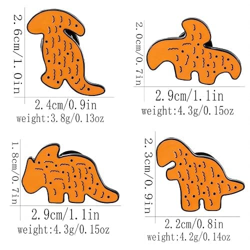Dinosaur Chicken Nugget Enamel pin for Women Men Lapel Brooch Badge Pin for Backpack Bag thumbnail 3