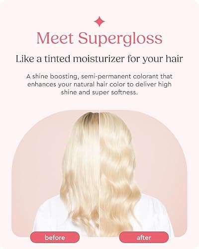 Glaze Supergloss Color Conditioning Gloss With Dispensing Pump – Hydrating Semi-Permanent Color Toning Hair Gloss & Shine Boost – For Light Blonde Hair – 6.4 Fl Oz - Purple - Pearl Blonde thumbnail 2