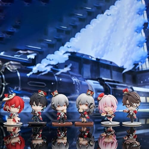 Bahomu Anime Figure, Honkai Star Rail Official Figure - Welcome to Train Tea Party Cute Chibi Dan Heng, 8cm/3.1" PVC Collectible Figure for HSR Fans(Dan Heng) thumbnail 5