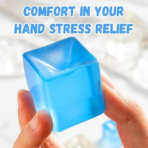 24Pcs Stress Balls for Adults, Ice Cube Fidget Toy, Squeeze Cubes Ball Sensory for Autism, Valentines Gifts, Birthday Stress Balls Bulk Classroom Prizes Toy Gifts thumbnail 4