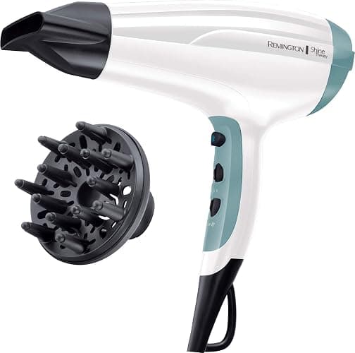 Remington Shine Therapy Hair Dryer (Ionic, 90% more Ions for Frizz Free Shine, Powerful, Fast Professional Drying, Diffuser, Concentrator, 3 Heat / 2 Speed Settings, Cool Shot, 2300W) D5216 - Image 1