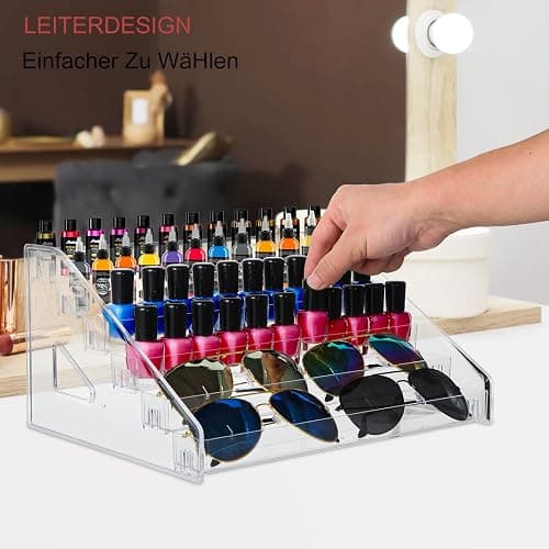 AusDaur Nagellack Aufbewahrung Organizer Regal 6-Tier Klar Farbständer Halter für Miniaturfarben Gel-Nagellack ätherischen Ölen und Sonnenbrille erfüllt Künstler und Schönheitsbedürfnisse thumbnail 5