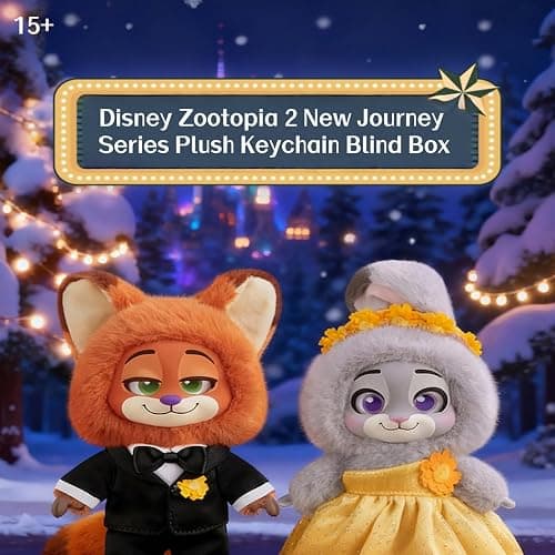 MINISO Disney Zootopia Soft New City Tour Series Vinyl Plush Toy Blind Box Cute Mystery Animal Figurines, Collectible Surprise Gift Figure Model Random Design for Home Decor Birthday Gifts, Single Box thumbnail 3
