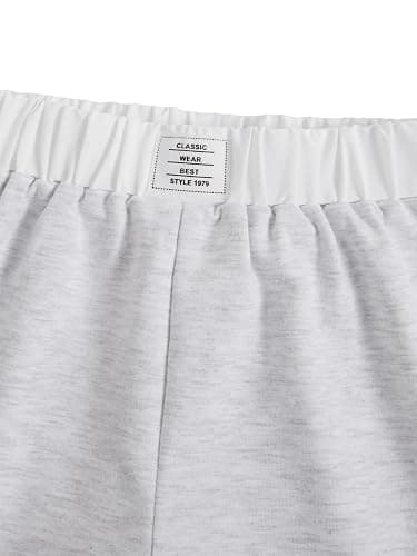 SOLY HUX Girl's Cute Sweat Shorts Casual Summer Bottoms with Pocket | Elastic Waisted, Baggy, Wide Leg, Athletic Shorts, Preppy thumbnail 3