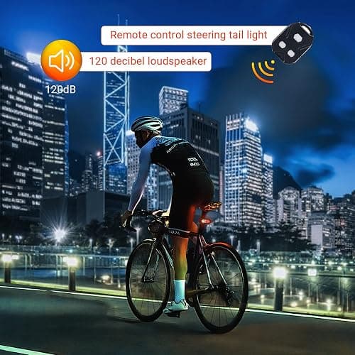 Bike Tail Light with Turn Signals Wireless Remote Control Waterproof Bicycle Rear Light Back USB Rechargeable Ultra Bright Safety Warning Cycling Taillight for Night thumbnail 7