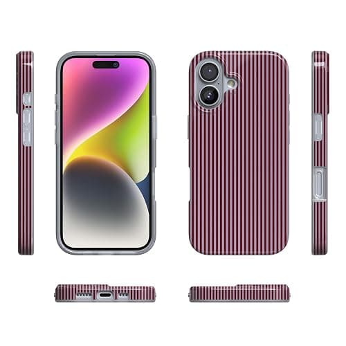 Casely iPhone 17 Case | Stripes and the City | Tiny Pinstripe | Compatible with MagSafe | Classic Ultra Slim Design thumbnail 7