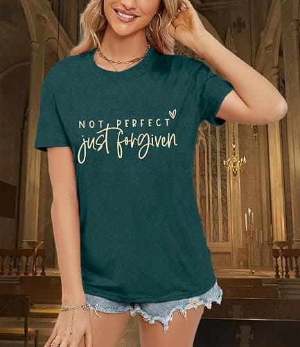 Qskall Christian Shirts for Women Jesus Shirt Inspirational Tee Tops thumbnail 3