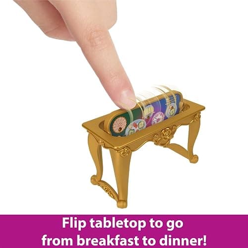 Mattel Disney Princess Toys, Storytime Stackers Belle's Castle, Stackable Doll House with Small Doll & 9 Pieces, Inspired by The Disney Movie thumbnail 5