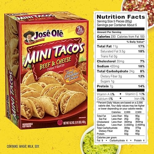 Jose Ole Mini Tacos Beef & Cheese, 16.2 Oz thumbnail 8