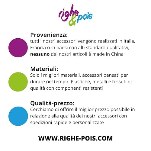 Righe e Pois - Elastici per capelli semplici in microfibra - made in Italy -fermacoda spessore 0.8 cm diametro 5 cm - confezione 3 pezzi (Nero) thumbnail 7