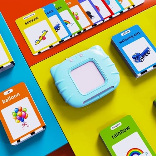 Lapare Audible Learning Toy with Music for Toddler Age 1 2 3 4 5, 520 Sight Words Talking Flash Cards Toy for Girls to Learn Alphabet Number Color Shapes and More - 520 Sight Words English + 4 songs - Pink thumbnail 7
