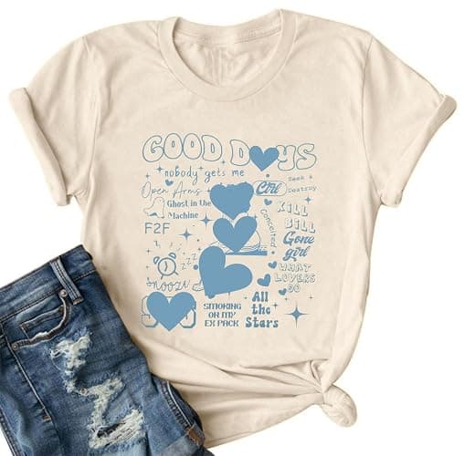 Women Music Album Tshirt R&B Singer Shirt Tour Concert Good Days Short Sleeve Tshirt Fan Gift - X-Small - White - Image 1