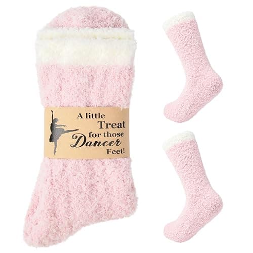 Brikabia Dance Gifts for Dancers, Ultra Soft Fuzzy Dance Socks for Women Dancer Party Favor - Image 1