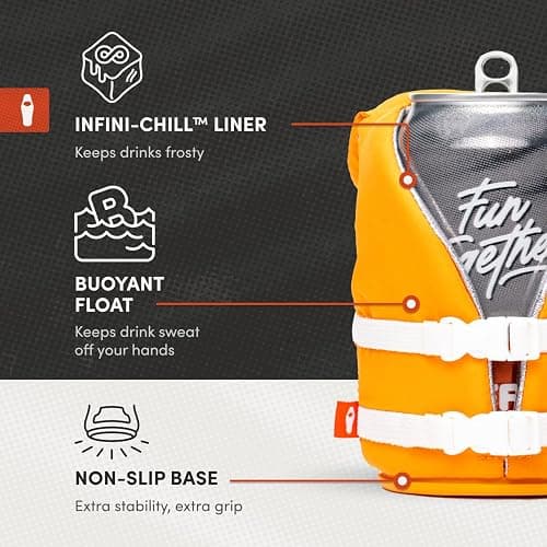 Puffin - The Liberty Life Vest - Insulated 12 oz Can Cooler I Beer Bottle & Soda Can Insulator, Keep Drinks and Beverages Cold thumbnail 5