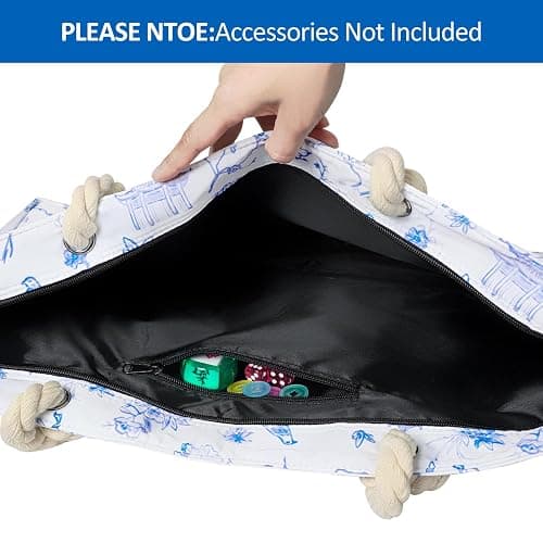 TIASUSAN Empty Mahjong Bag for American Mahjong Set, Mahjong Carrying Bag with Tiles Bag and Racks Drawstring Bag thumbnail 7