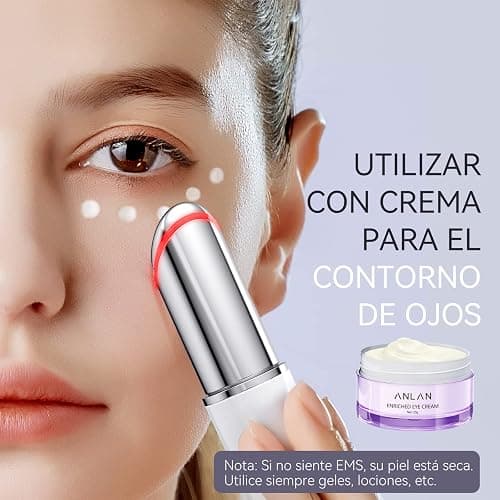 ANLAN Masajeador de Ojos, EMS Dispositivo de Ojos Antiarrugas y Antiedad, Luz Roja& Azu de LED Terapia, 40 ℃ Compresa Caliente, Mejora Ojeras, Bolsas, Hinchazón, Arrugas, Contorno de Ojos thumbnail 7