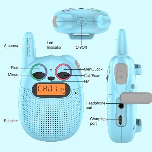 Walkie Talkies for Kids, 3 Miles Long Range 22 Channels 2 Way Radio for Boys Girls Ages 3-12, Walkie Talkies for Outdoor Camping Hiking, Easter/Birthday Presents for 4 5 6 7 8 Year Old thumbnail 6