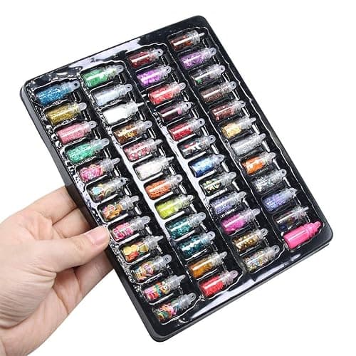 Slime Kits, 48 Colors DIY Slime Accessories Sequins/Glitter Filling Slime Plush Toys Slime DIY Kit Gift Box Filled Glass Bottle DIY Doll Stuffed Crafts Decoration thumbnail 4