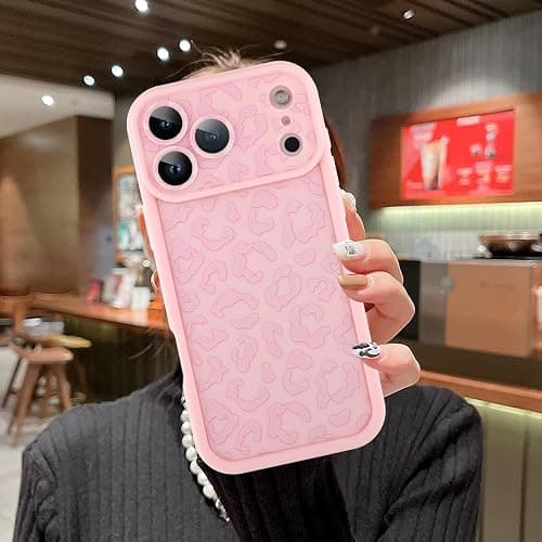 MOWIME Compatible with iPhone 17 Pro Case, Cheetah Print Shockproof Soft TPU Protective Cover for Women Girls, Slim Anti Scratch Leopard Case for iPhone 17 Pro 6.3 Inch, Pink thumbnail 6