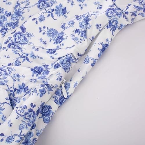 Belle Poque Vintage Dress for Women 2026 Summer 1950s Midi Cottagecore Dresses Square Neck Wedding Guest Cocktail Dress thumbnail 5