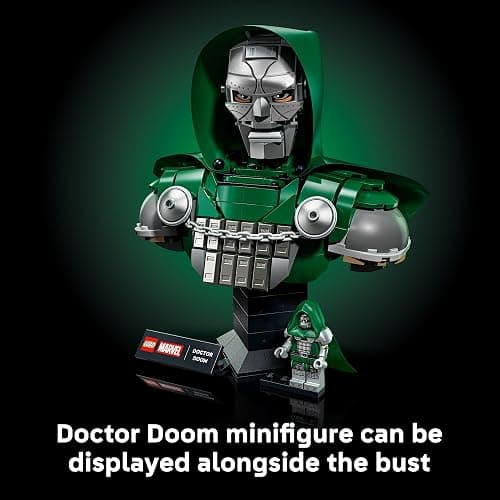 LEGO Marvel Doctor Doom Bust 76345 | Collectible Building Sets for Adults, Ages 18+, Movie Display for Bedroom or Book Shelf, 379 pieces, Gift for Marvel Fans thumbnail 5