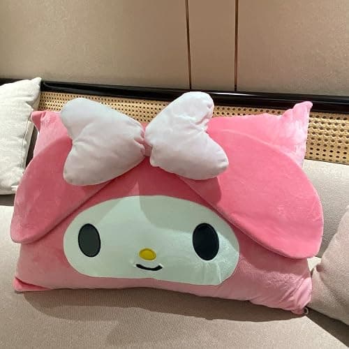 Kawaii Pillowcase,Cotton Pillowcases,Cute Pillow,Pink Bow Pillow Girl Plush Pillow Slips,for Dormitory Decorative Bedroom Livingroom thumbnail 2
