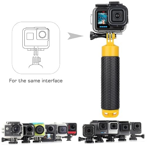 GEPULY Floating Hand Grip for GoPro Mission 1 DJI Action 6 Insta360 AKASO | With Mini Tripod Stand 316 Stainless Steel Handle Mount Waterproof Selfie Stick Accessories Action Camera Underwater Monopod thumbnail 6