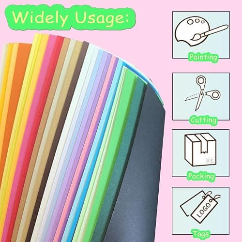 60 Sheets Colored Cardstock Paper, 8.5'' x 11'' Card Stock with 30 Assorted Color, Construction Paper for Crafts, School Supplies, Printer and Card Making, 180 GSM thumbnail 5