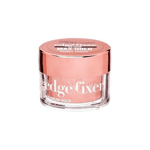 KISS Colors & Care Maximum Hold Edge Fixer, 24 Hour Scented Styling Hair Gel with Biotin, Non-Greasy, Long-Lasting Moisture & Shine for All Hair Types, 30 mL (1.01 US fl. oz.), Sweet Peach - Image 1