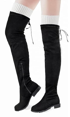 Pcavin Thigh High Socks for Women Cable Knit Over the Knee Boot Socks, Long Warm Leg Warmers Winter thumbnail 2