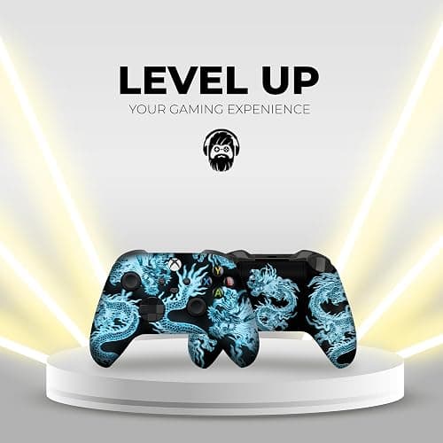 DreamController Neon Dragonns Custom X-box Controller Wireless compatible with X-box One/Series X/S Proudly Customized in USA with Permanent HYDRO-DIP Printing (NOT JUST A SKIN). thumbnail 6
