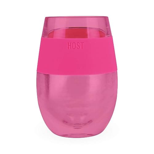 Host Cooling Cup Set of 1 Plastic Double Wall Insulated Freezable Drink Chilling Tumbler with Freezing Gel, Wine Glasses for Red and White Wine, 8.5 oz, Translucent Magenta thumbnail 13