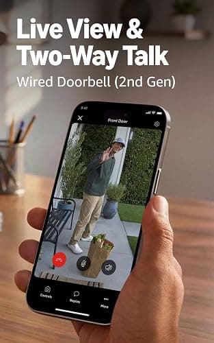 Ring Wired Doorbell (newest model), Speckled Gray with Chime (newest model), White thumbnail 3