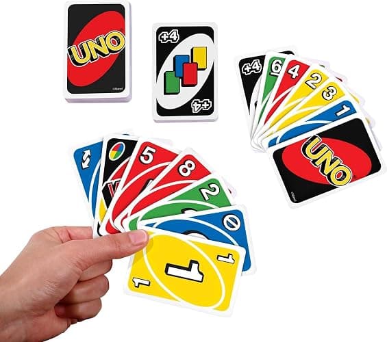 UNO - Classic Colour & Number Matching Card Game - 112 Cards - Customizable & Erasable Wild - Special Action Cards Included - Gift for Kids 7+, W2087 thumbnail 6