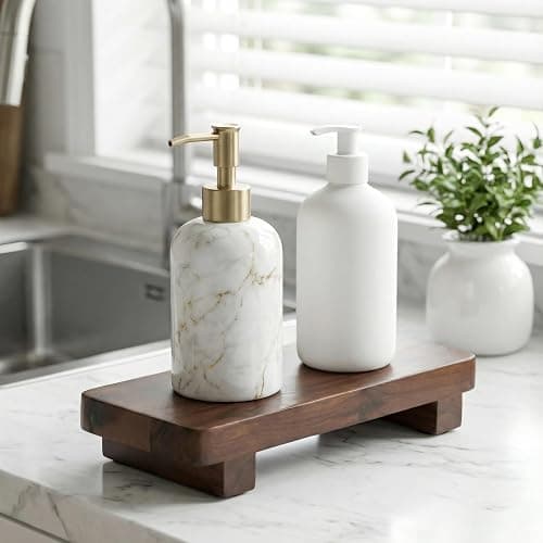 Acacia Wood Pedestal Soap Stand 9.8x4 Inches, 100% Solid Wood Riser, Candle Plant Holder, Soap Dish Holder Decor, Display Tray for Kitchen Bathroom Counter Sink Farmhouse Decor (Dark Brown) thumbnail 8