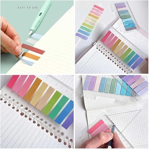 ELII 3600pcs Book Tabs,Writable Translucent Tabs for Annotating Books,Transparent Sticky Notes Page Markers for Notebooks, Writable and Repositionable Book Flags Strip Index Tabs thumbnail 5