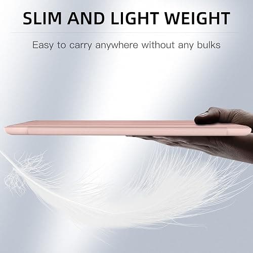 Mastten Compatible with iPad 9th/8th/7th Generation Case, for iPad 10.2 Inch Case with Pencil Holder, TPU Smart Stand Back Cover 2021/2020/2019, Auto Wake/Sleep, Rose Pink thumbnail 6